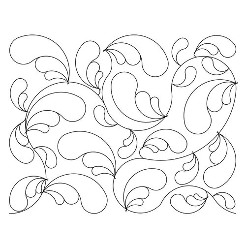 Shop | Category: Edge-to-Edge | Product: Meandering feathers E2E 10 inch