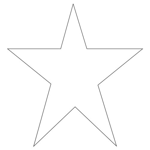 Shop | Category: Motiffs | Product: Single star for 2 x 2 on pt blk