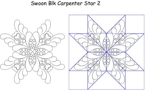 Shop | Category: Star Block Patterns | Product: Swoon Blk Carpenter Star 2