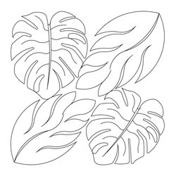Shop | Category: Blocks | Product: Tropical leaves Blk 12